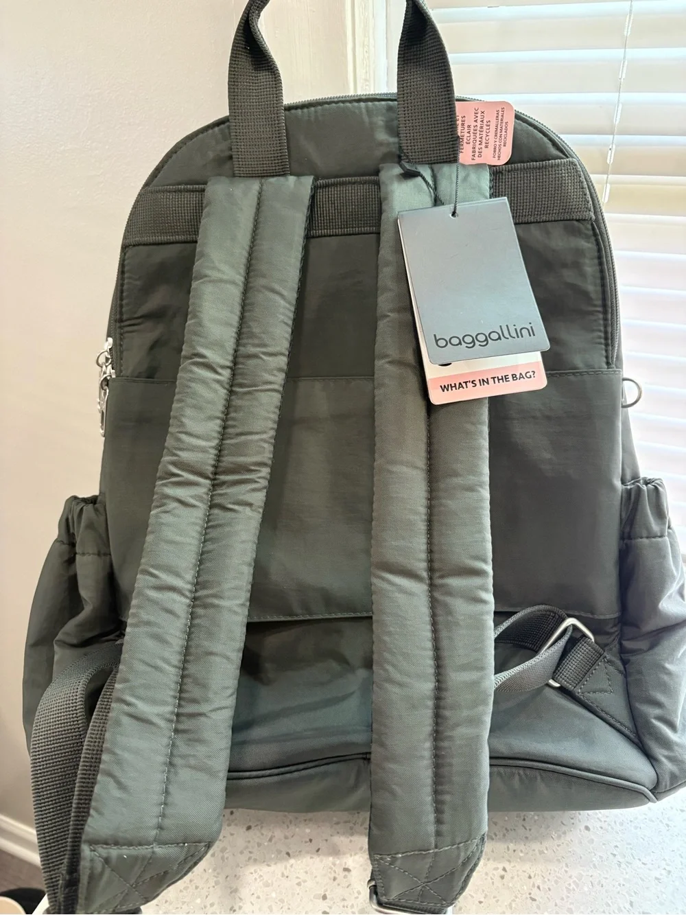 NWT Baggallini Securtex Anti-Theft Laptop Backpack in black
